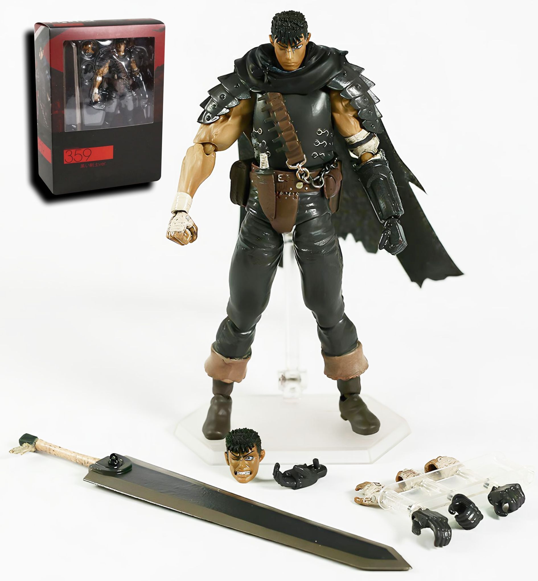 Фигурка Берсерк Гатс, Черный мечник / Berserk Guts, Black Soldier figma 359  (17см) - купить с доставкой по выгодным ценам в интернет-магазине OZON  (934107107)