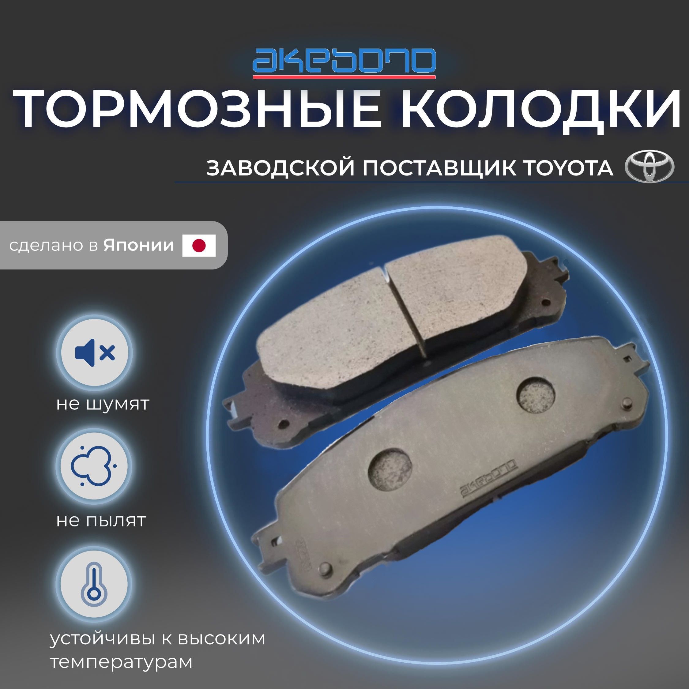 Колодки тормозные AKEBONO AN815K Передние - купить по низким ценам в  интернет-магазине OZON (1222212618)