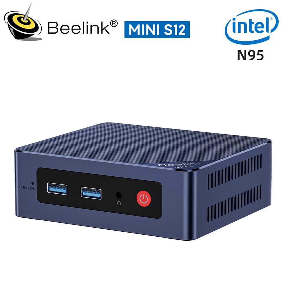 BeelinkМини-ПКMINIS12(IntelN95,RAM16ГБ,SSD500ГБ,IntelHDGraphics,Windows11Pro),темно-синий