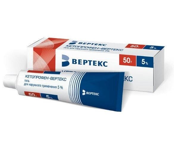 Кетопрофен-вертекс,гель5%,50г