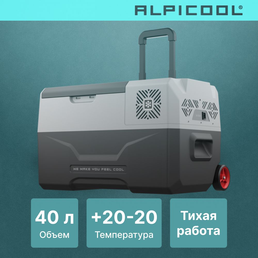 Автохолодильник компрессорный Alpicool CX40 (12/24)/ Автохолодильник 12в  24в на 40 литров - купить с доставкой по выгодным ценам в интернет-магазине  OZON (833239621)