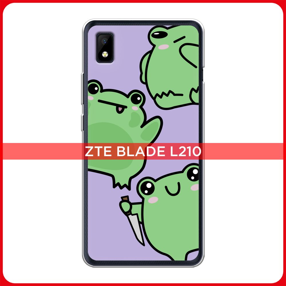 Силиконовый чехол на ZTE Blade L210 / ЗТЕ Блэйд Л210 Опасные лягушата,  матовый - купить с доставкой по выгодным ценам в интернет-магазине OZON  (958805742)