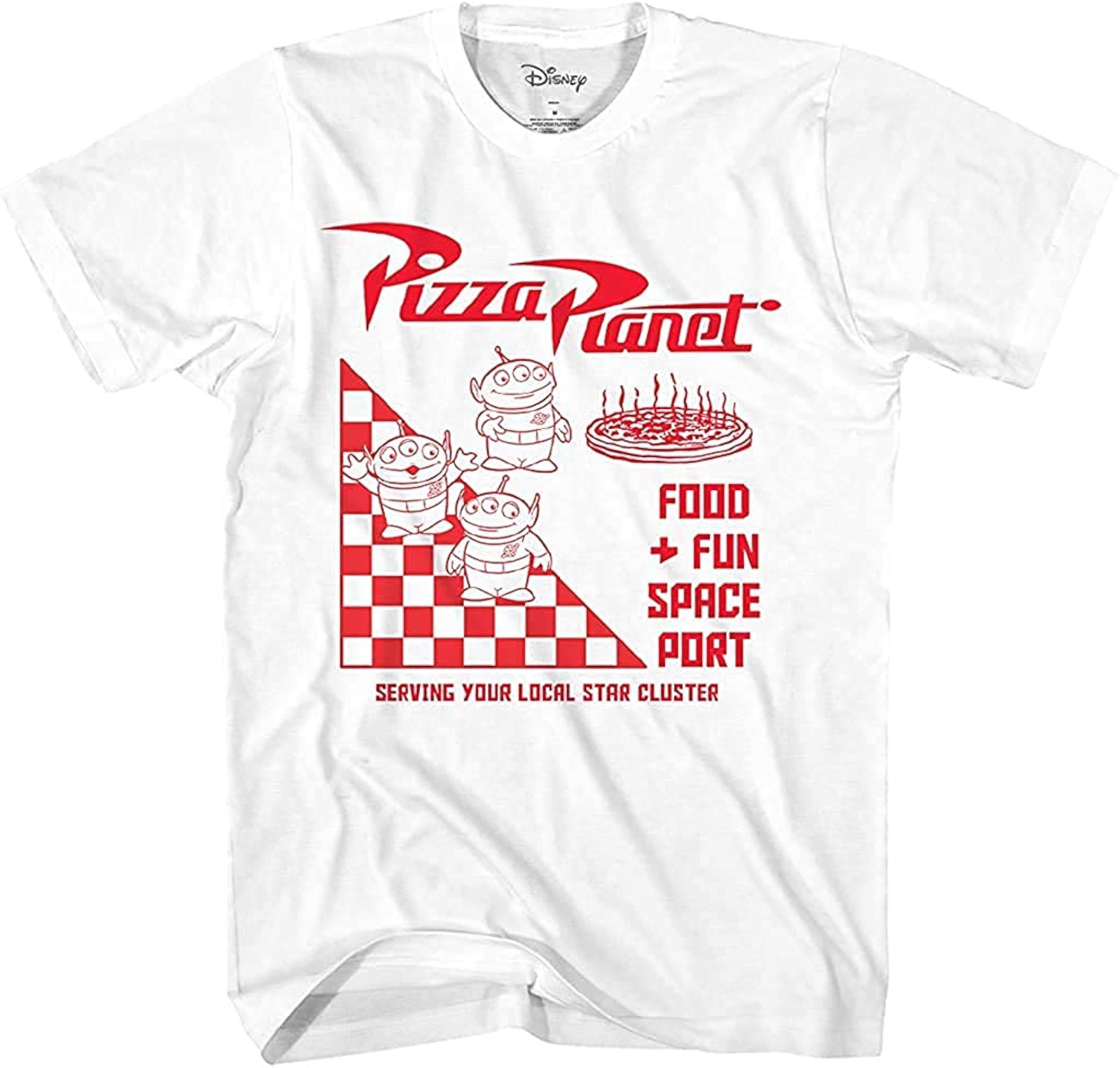 Shirt toy. Футболка pizza Planet Pixar. Вынимай логотип. Good story одежда купить.