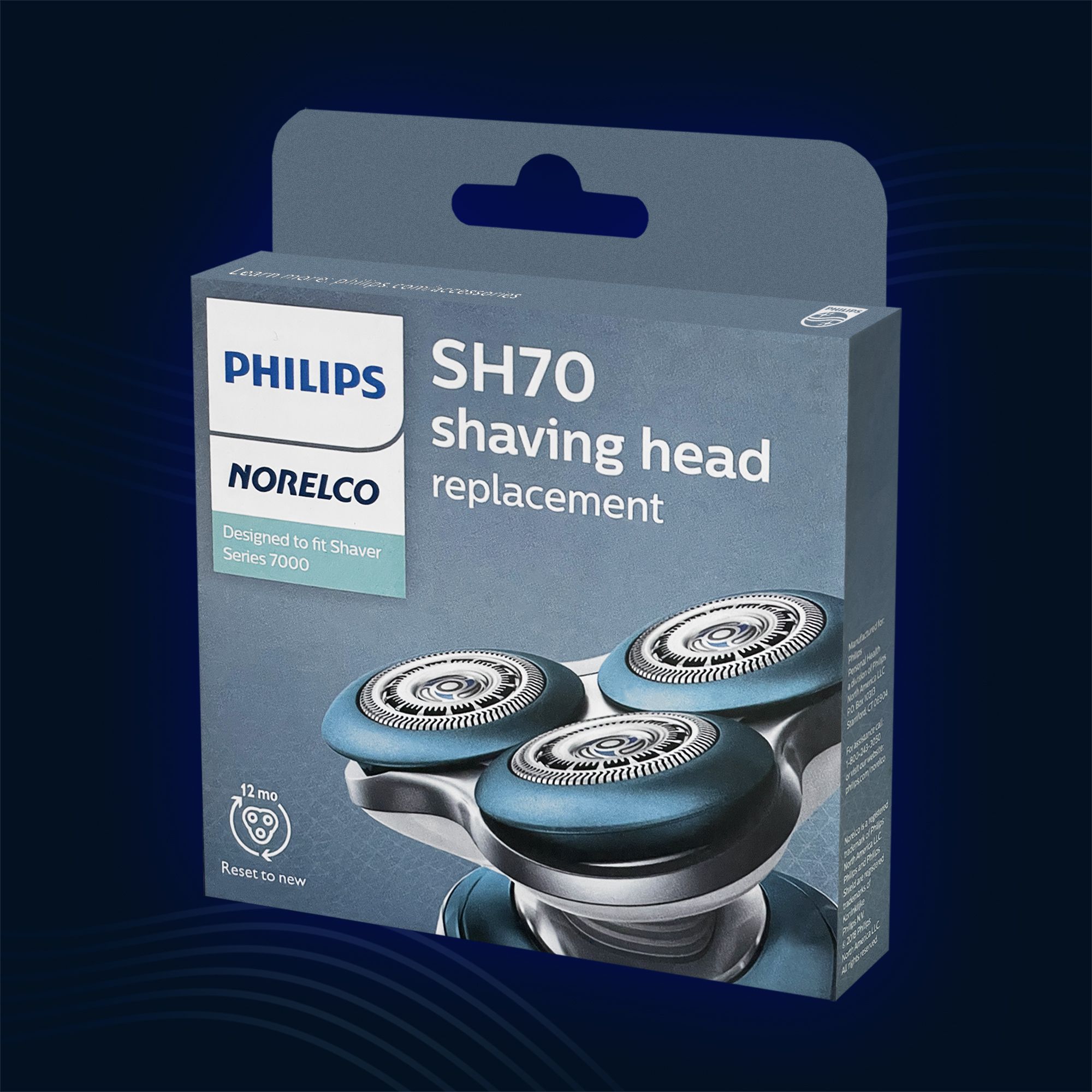 Бритвенные головки Philips SH70 Gentle Precision Blades для бритв Philips Series 7000 и SensoTouch 3D (RQ10xx)(RQ12xx)