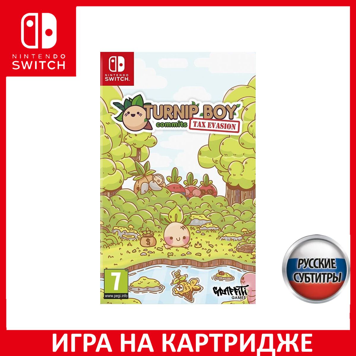 Игра Turnip Boy Commits Tax Evasion Switch Русская Версия Картридж на Nintendo Switch