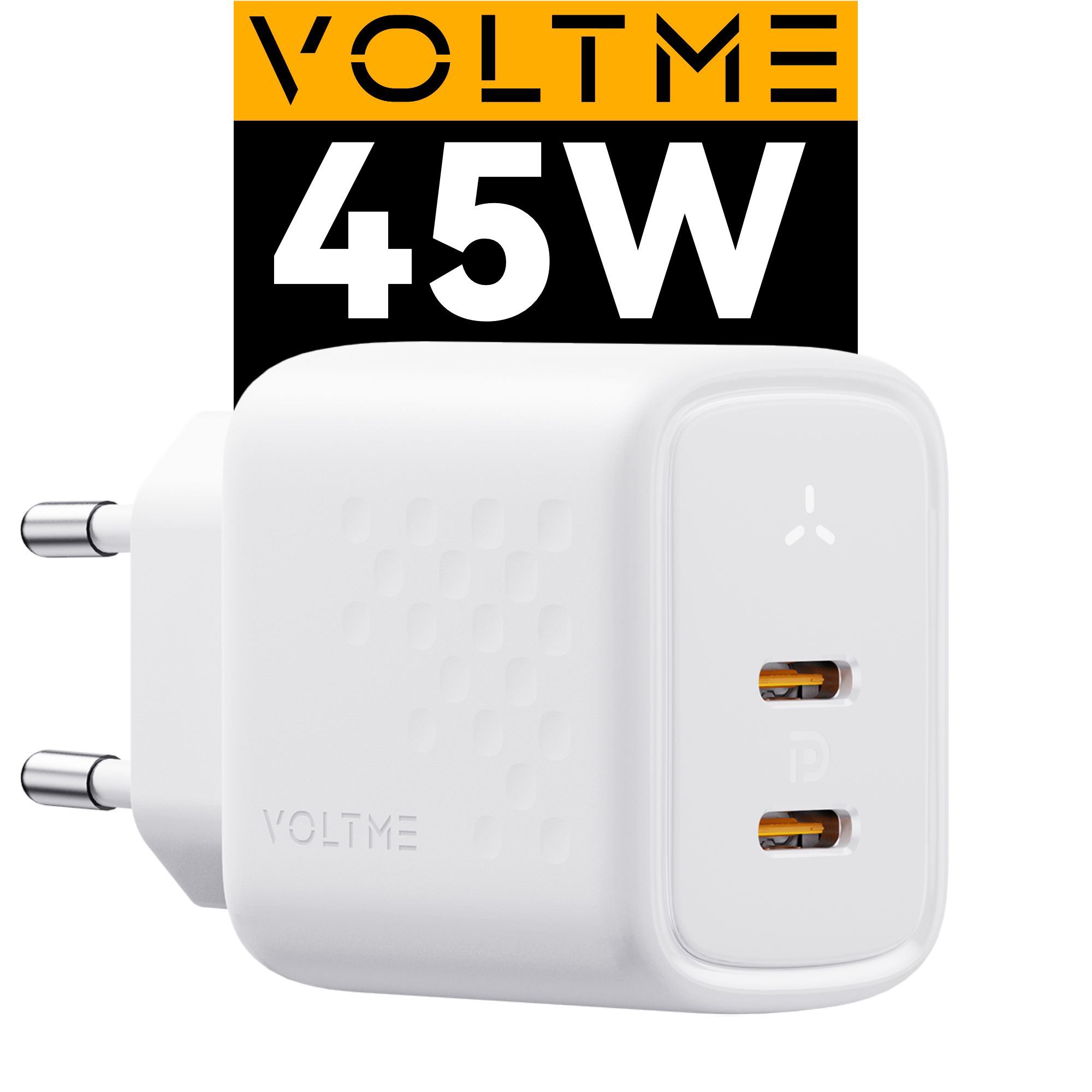 Сетевое зарядное устройство VOLTME Revo 30 Duo CA, 45 Вт, USB Type-C, GaN,  Power Delivery - купить по выгодной цене в интернет-магазине OZON  (1101636612)