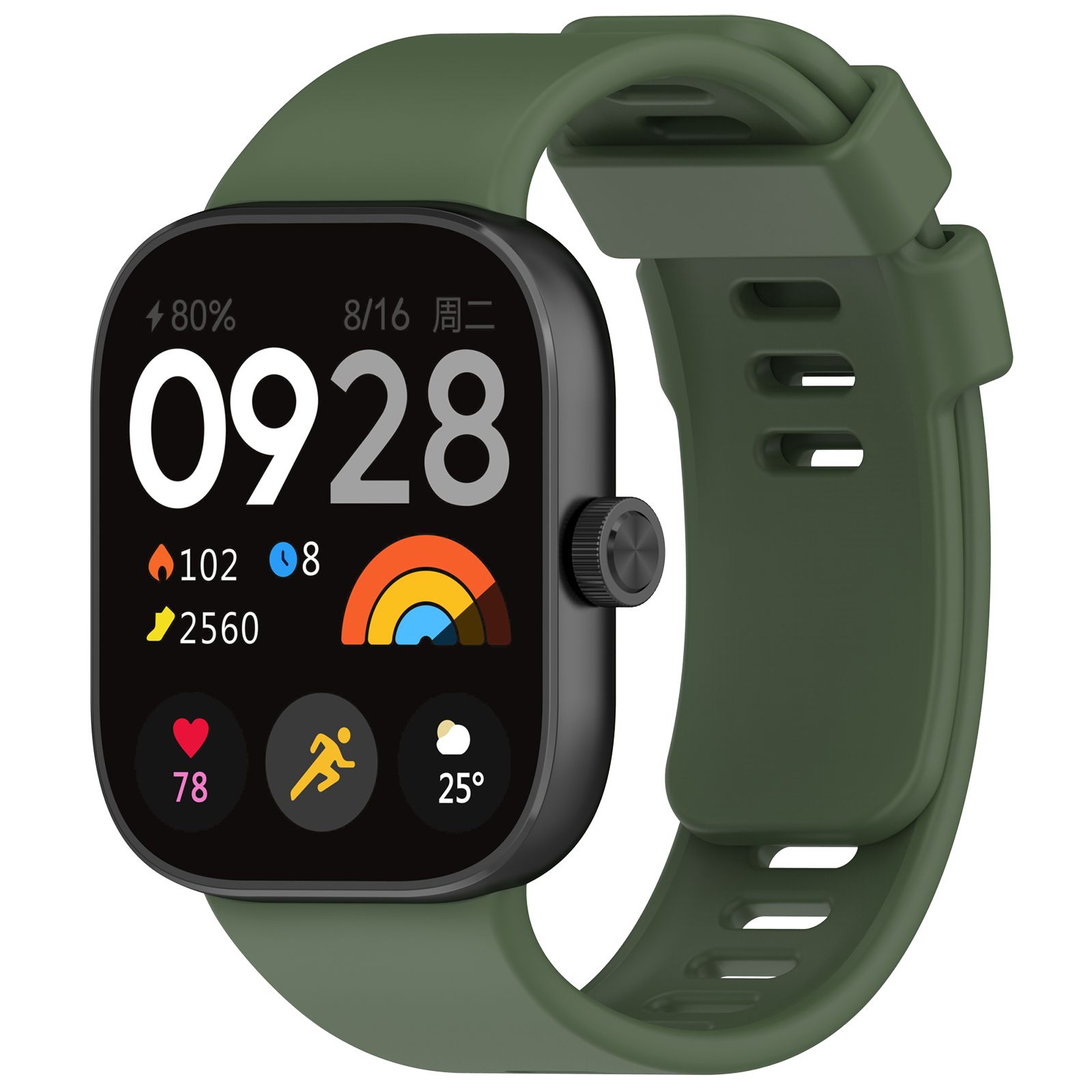 СпортивныйсиликоновыйремешокдляRedmiWatch4/XiaomiBand8Pro