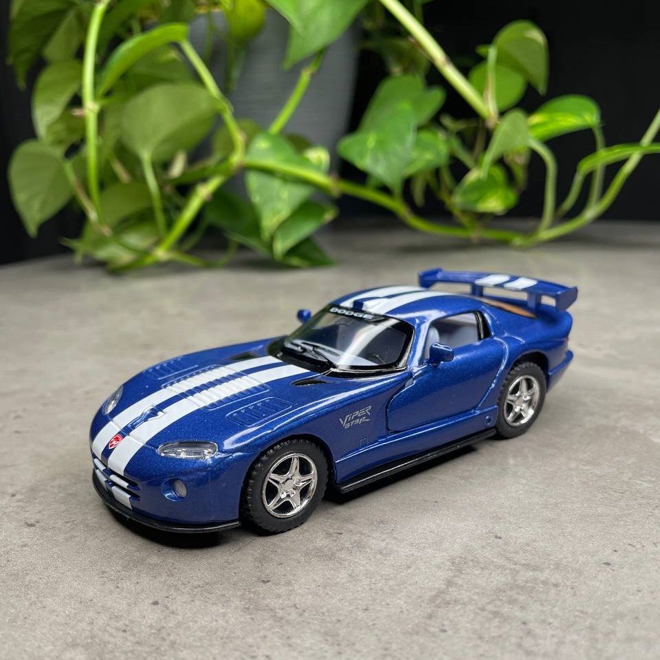 Машинка металлическая Dodge Viper Додж Вайпер Kinsmart 1:36 5039DKT  инерционная, Синий с полосами - купить с доставкой по выгодным ценам в  интернет-магазине OZON (361766692)