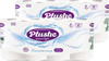 Туалетная бумага Plushe Deluxe Light Классическая, трехслойная, белый, 2 шт по 8 рулонов - изображение