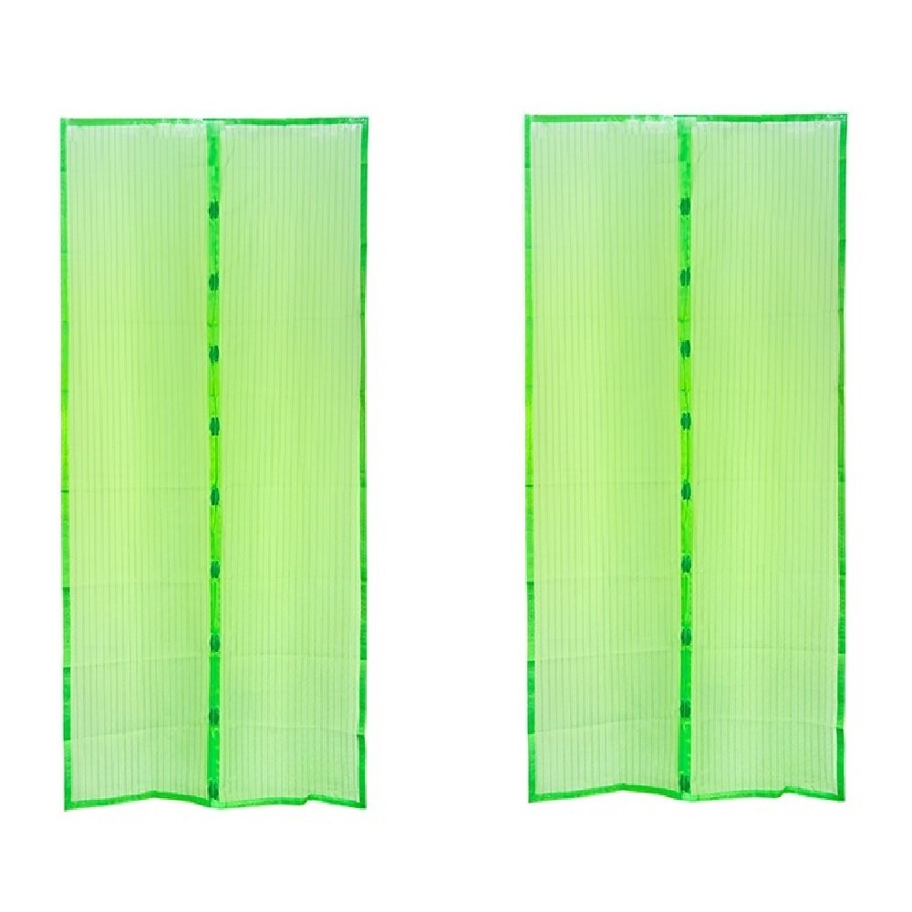 Москитная сетка для дверей на магнитах 100X210СМ, зеленая,2 шт  #1