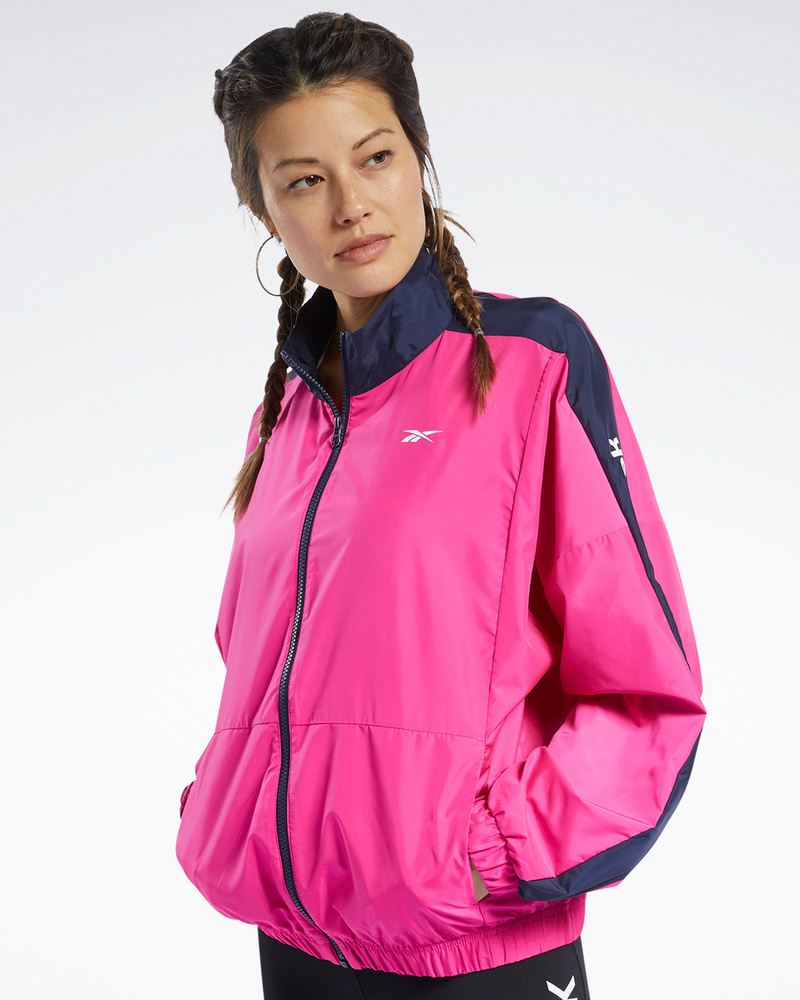 reebok linear logo jacket