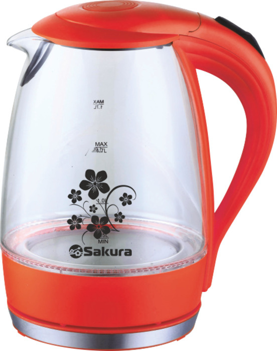 farberware electric glass kettle red