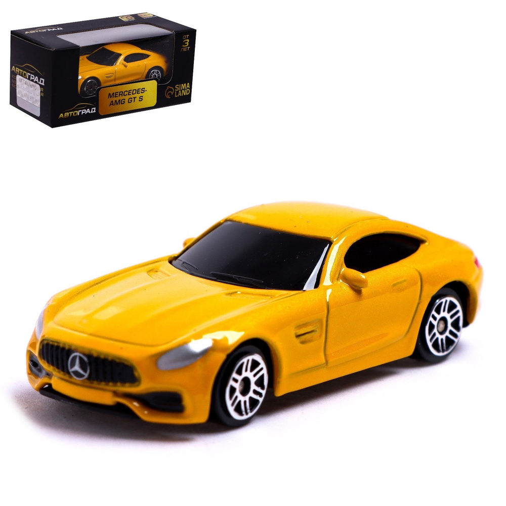 Машинка металлическая Автоград "MERCEDES-AMG GT S" жёлтый, инерционная  #1