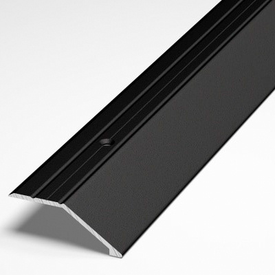 Порог напольный разноуровневый 45x15 мм, длина 0,9 м, профиль-порожек алюминиевый Лука ПР 04, окрас черный #1