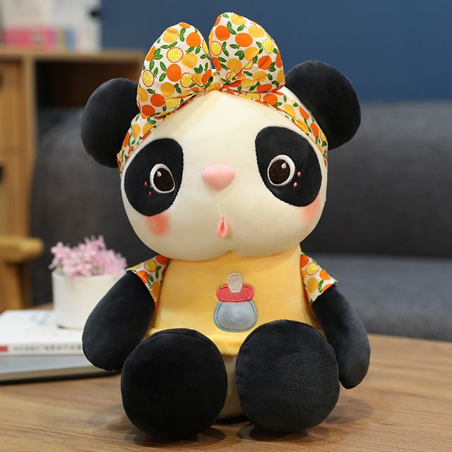 Мягкая плюшевая игрушка Панда с бантом 30 см #1