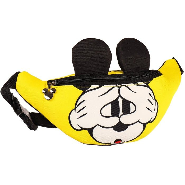 Disney, Сумка поясная текстильная "Mickey Mouse" Микки Маус, желтая  #1