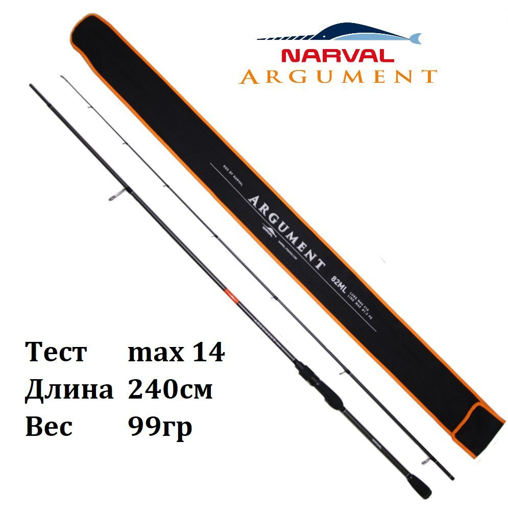 Спиннинг Narval Argument 80LL max 14gr/240cm / Для джига на щуку, судака / Удилище Нарвал Аргумент  #1