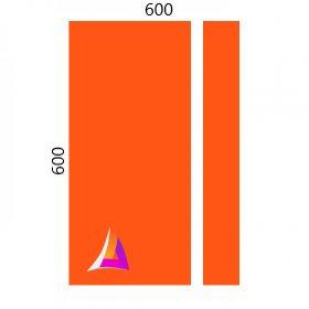 Пластик для лазерной гравировки SHENGWEI (Оранжевый на белом) 600мм_600мм 1,3мм  #1