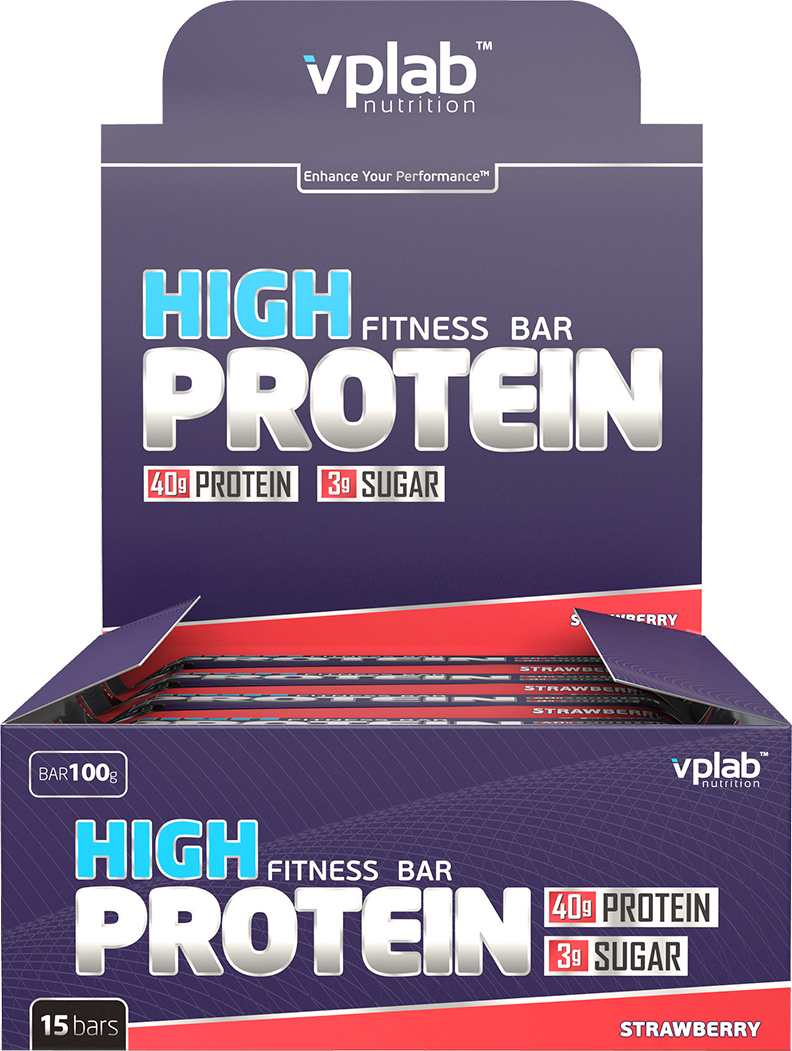 Батончик протеиновый Vplab Nutrition 40% High Protein Bar Show Box ...
