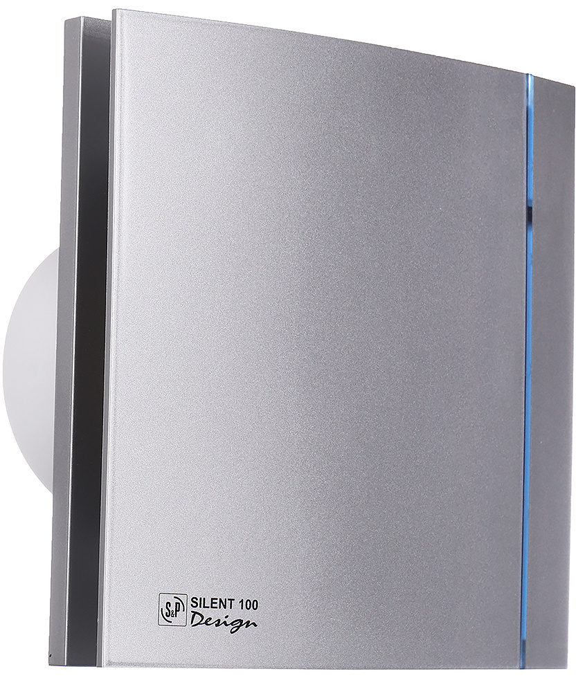 Вытяжной вентилятор Soler&Palau SILENT-100 CHZ SILVER DESIGN, 100 мм, с ...