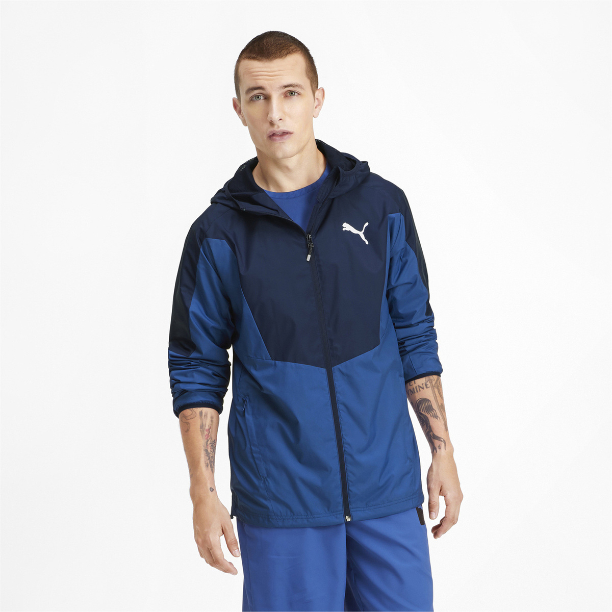 puma windbreaker blue