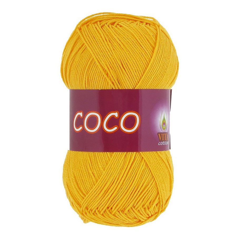 Пряжа для вязания VITA Coco, 10 шт, цвет: оранжевый, состав: 100% Хлопок, 50 гр/240 м  #1