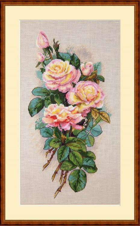 Набор для вышивания Мережка "Винтажные розы", 15x29 см — купить в ...