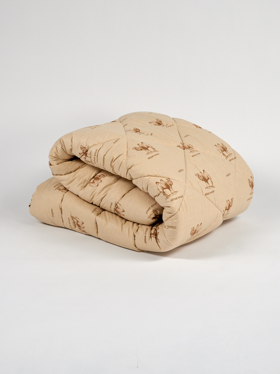 Одеяло Сюбитекс 1,5 спальный 142x205 см, Зимнее, с наполнителем Верблюжья шерсть, комплект из 1 шт  #1