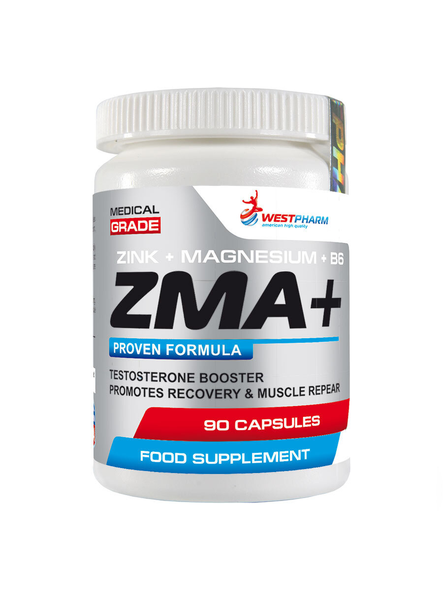 WestPharm ZMA+ / ЗМА+ / Цинк / Магний / Витамин Б6 / Витаминно ...