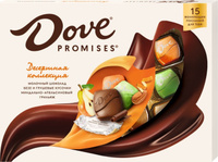 Конфеты шоколадные в коробке Dove Promises Десертная коллекция, миндаль, апельсин, 118 г. Сладкие подарки
