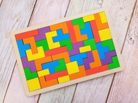 Развивающая игра "Тетрис" ToySib для развития логики и внимательности у детей, 44 детали. Спонсорские товары