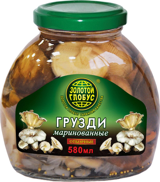 Грибные консервы Золотой Глобус "Грузди", 580 мл - купить с доставкой ...