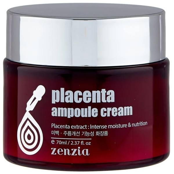 ZENZIA Крем для лица с плацентой Placenta Ampoule Cream 70мл купить с