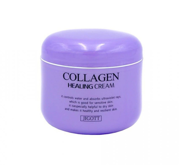 JIGOTT Питательный ночной крем с коллагеном Collagen Healing Cream 100 ...