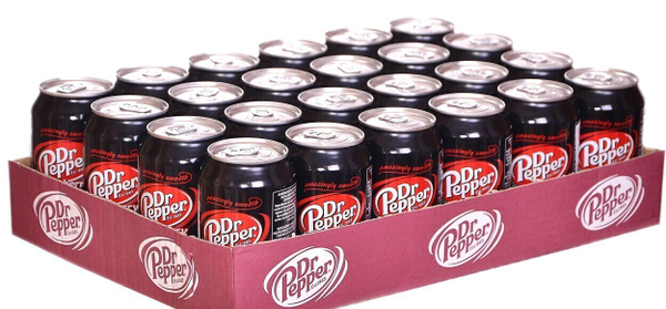Газированный напиток Dr Pepper Cherry (Доктор Пеппер Черри), 24 банки ...