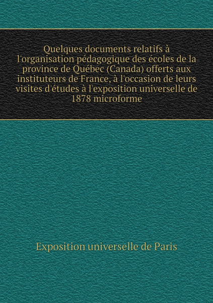 Quelques documents relatifs a l'organisation pedagogique des ecoles de ...