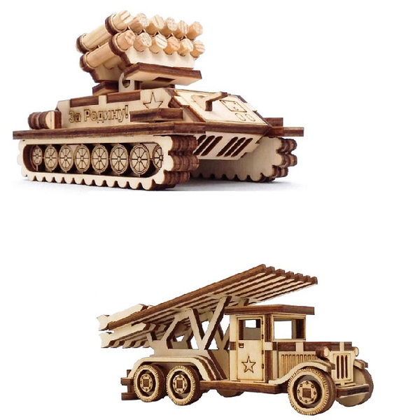 Комплект сборных моделей - Ракетная установка и боевая машина Катюша ...