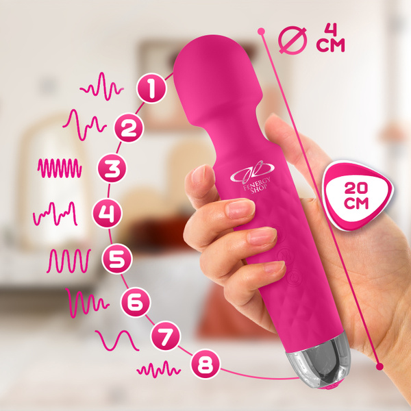 Вибратор вибромассажер для взрослых розовый 20 см MAGIC WAND MINI от ...