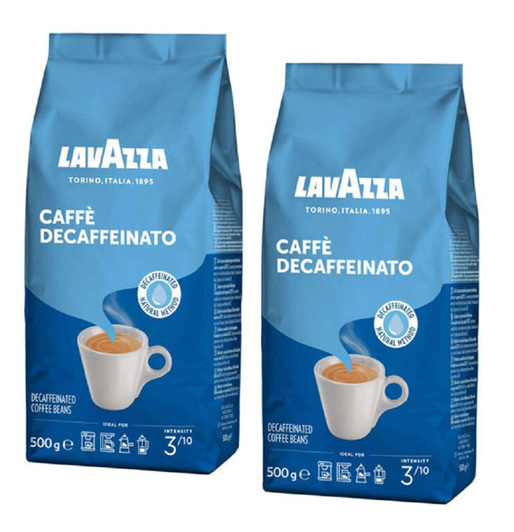 Кофе в зернах Lavazza Caffe Decaffeinato (без кофеина) 500г, 2шт ...