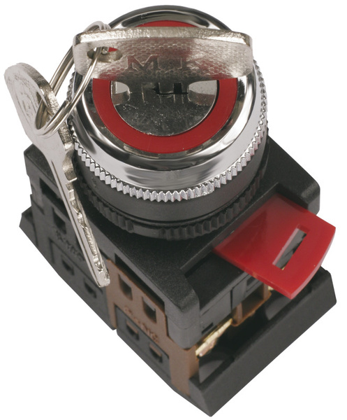 IEK Переключатель AKS-22-2 с ключом 2 позиции I-O черная ручка (BSW10 ...