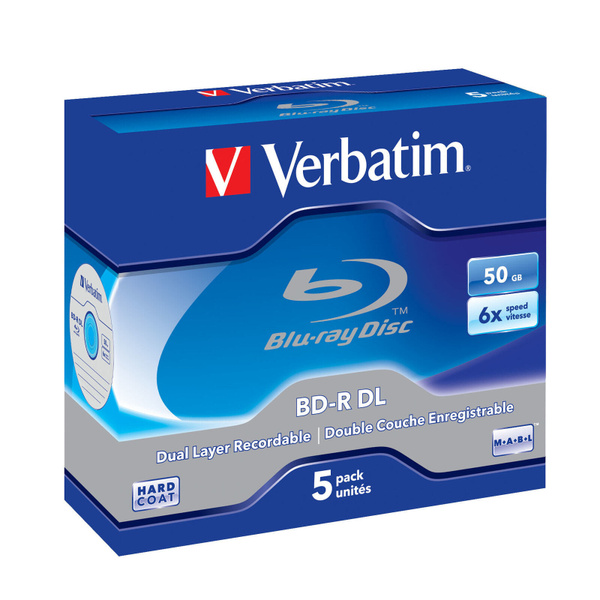 Verbatim 43748 чистые Blu-ray диски BD-R 50 GB 5 шт - купить с ...