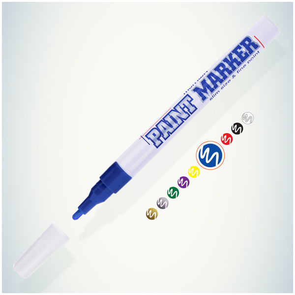 Синий маркер краска лаковый Munhwa Paint Marker - купить с доставкой по ...