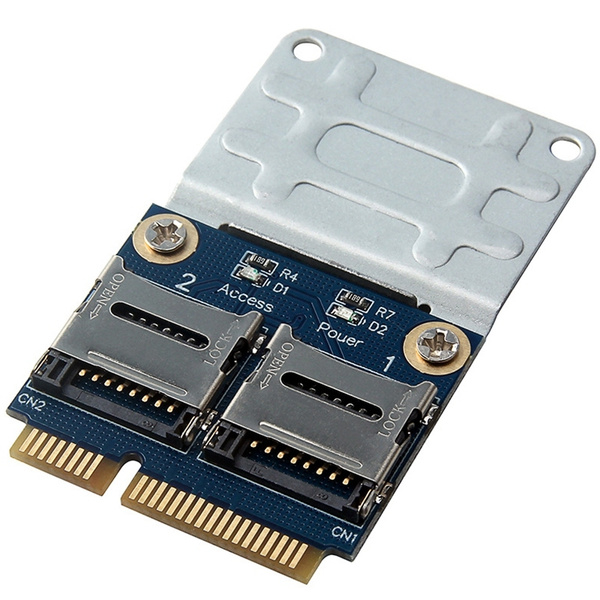 2 SSD HDD для ноутбука Dual Micro-SD SDHC SDXC TF to Mini PCIe ...