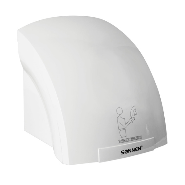 Сушилка для рук Sonnen HD-688, 2000 Вт, пластиковый корпус, белая ...
