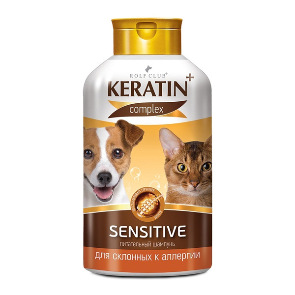 Шампунь KERATIN+ Sensitive для собак и кошек склонных к аллергии 400мл ...