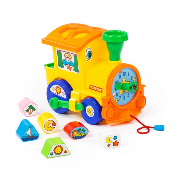 Сортер Занимательный паровоз Полесье (в сеточке) - купить с доставкой ...