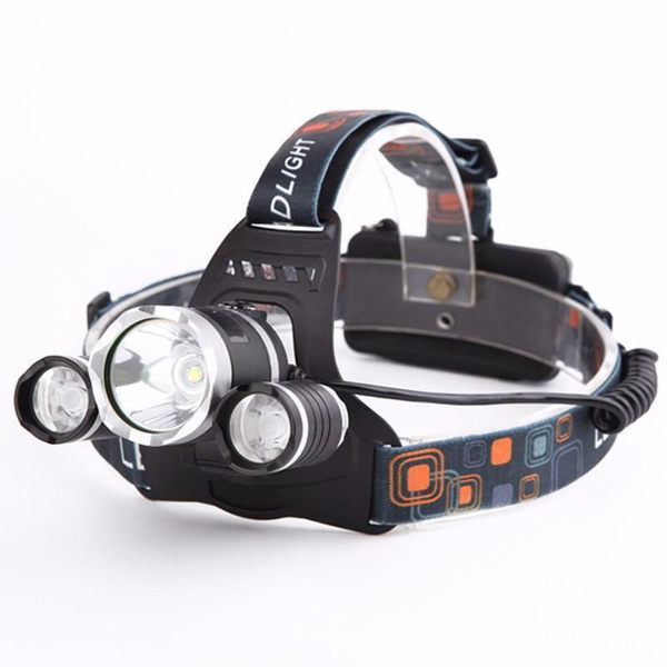 Фонарь тройной налобный LED Headlight, аккумуляторный - купить по ...
