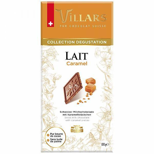 Шоколад Villars Lait Caramel молочный с кусочками карамели, 100 г ...