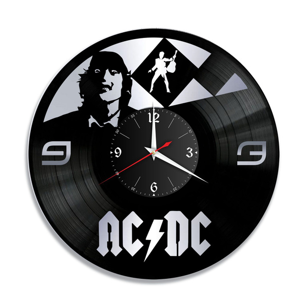 Настенные часы группа AC DC серебро из винила, #5 - купить по низкой ...