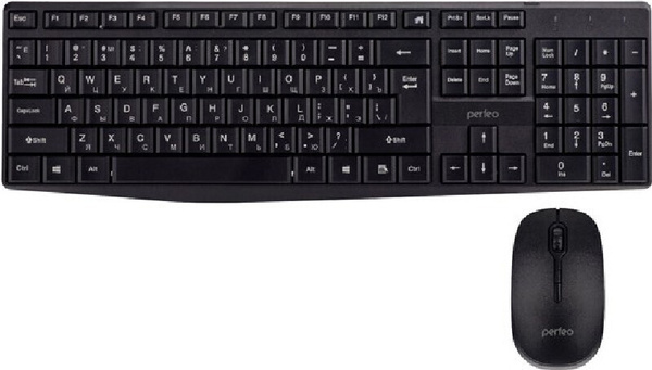 Perfeo беспроводной набор DUET: клавиатура + оптическая мышь, USB (PF ...